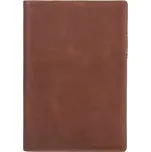 Contacts® Kožený zápisník diář A5 s propiskou Kelsey Hnědý - Model S deníkem a propiskou