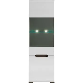 police Azteca Vitrína REG1W1D/19/6 Bílý/bílý lesk