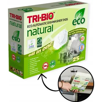 Tableta do myčky Kapsle do myčky nádobí All in One (vše v jednom) Tri-Bio 25 ks