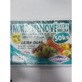 Sáček na potraviny Mikrotenové sáčky, 30 x 45 cm, 15 mikronů, 50 ks