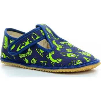 Dívčí obuv Beda zelená příšerka - monsters (BF-060010/W) barefoot bačkory Velikost boty (EU): 29, Vnitřní délka boty: 186, Vnitřní šířka boty: 76