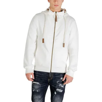 Pánská mikina Bílá pánská mikina s kapucí Yos černá | bílá 3488843