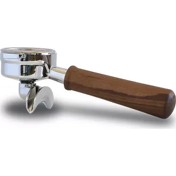Filtr do kávovaru Ascaso Profi páka s dvouvýpustí (2 cup portafilter), walnut, nerez
