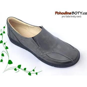 Dámské mokasíny Dámské vycházkové šedé mokasíny Aldex kůže 504K10