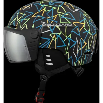 Lyžařská helma Blizzard Flash Visor Junior black/multicolor one 52-56