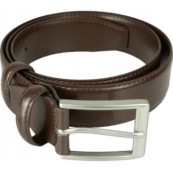Opasek Kožený pásek ke kalhotám, klasický, hnědý 100 cm