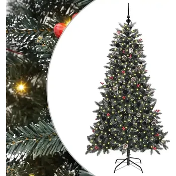 Vánoční stromek Umělý vánoční stromek se stojanem Zelený 180 cm PVC, plast a ocel