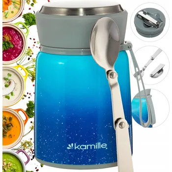 Termoska Vakuová termoska na jídlo, polévku, oběd do práce 530ml KAMILLE