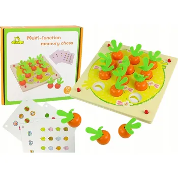 Dřevěná hračka Paměťová hra Mrkvičky Dřevěná