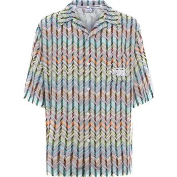 Pánská košile Pánská vzorovaná košile Missoni Missoni bílá | oranžová | zelená | světle zelená | vícebarevná 3490794
