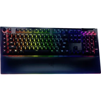 Switch RAZER BlackWidow V4 Pro Green Switch kabelový herní klávesnice německá, QWERTZ černá s podsvícením