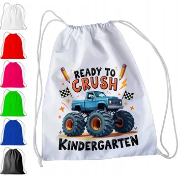 Obraz BÍLÝ SÁČEK DO ŠKOLKY, ŠKOLY, NA TV - TRUCK AUTA