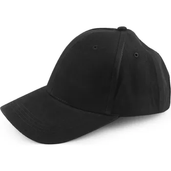 Kšiltovka Bavlněná kšiltovka unisex vhodná k dozdobení, velké, 6 černá