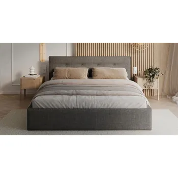 Postel Čalouněná postel TULSA 90x200 Grafit Ottawa s úložným prostorem kovový rošt