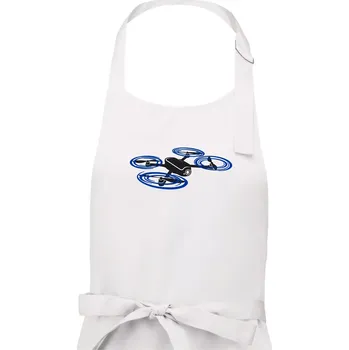 Kuchyňská zástěra Dron letící - Dámská zástěra na vaření - Univerzální velikost ( Bílá )