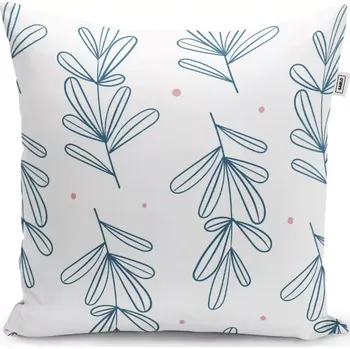 Polštář Sablio Polštář Modré lístky - 40x40 cm