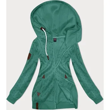 Stahovací body Dámská rozepínací mikina v tyrkysové barvě se stahovacími lemy 6&8 Fashion, odstíny zelené XXL (44) i392_23651-48