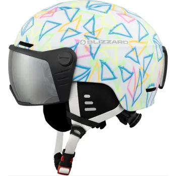 Lyžařská helma Blizzard Flash Visor Junior white/multicolor one 52-56