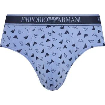 Slipy Emporio Armani pánské slipy Emporio Armani Underwear černá | světle modrá 3491880