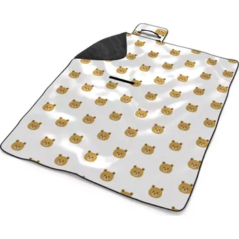 deka Sablio Plážová deka Medvídci na bílé: 200x140 cm