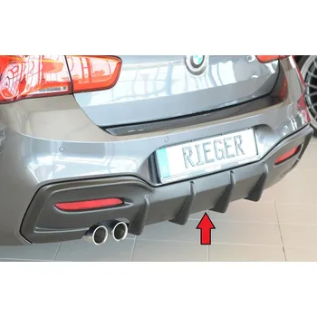 Nárazník Rieger vložka zadního nárazníku (Typ: 35066) pro BMW řada 1 F21 sedan / 2-dvéř., plast ABS bez povrchové úpravy