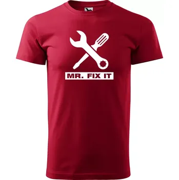 Sablio Tričko s potiskem pro tátu MR. FIX IT - červené 5XL