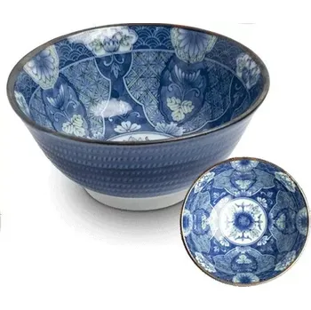 Sada nádobí Made in Japan Japonská porcelánová miska Blue Flower - Mozaika 15 cm
