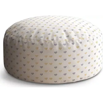 Taburet Sablio Taburet Circle Malované srdce na bílé: 38x48 cm