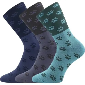 3PACK dámské ponožky Lonka - Celestýna tlapky, mix barev Barva: Mix barev, Velikost: 39-42