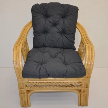 Podsedák Polstr na křeslo RIO DE JANEIRO látka tmavě šedý melír