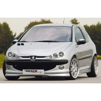 Nárazník Rieger spoiler pod přední nárazník pro Peugeot 206 convertible CC, sedan, r.v. 09/98-05/06, plast ABS bez povrchové úpravy, pro vozy s nárazníkem s velkými větracími otvory