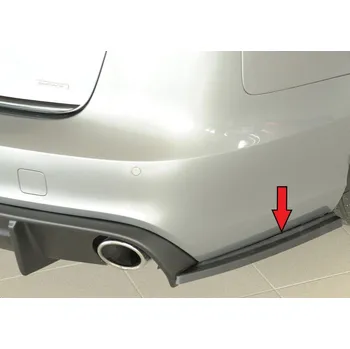 Nárazník Rieger spoiler pod zadní nárazník na pravé straně pro Audi A6 4G, C7 sedan r.v. 11/10-08/14, plast ABS bez povrchové úpravy