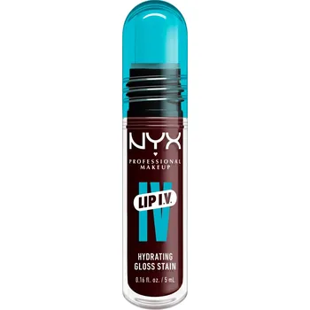 Přípravek na rty NYX Professional Makeup Lip IV Hydrating Gloss Stain hydratační a pigmentující lesk na rty 15 water bout wine, 5 ml