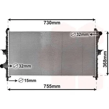 Motor automobilu Chladič, chlazení motoru VAN WEZEL 09002278