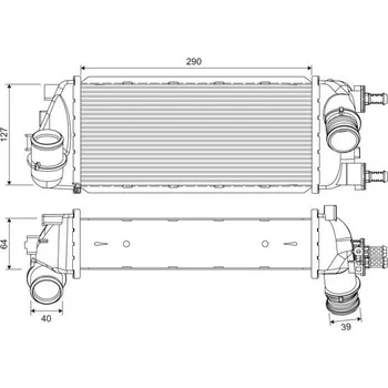 Chladič motoru Chladič turba VALEO 818695