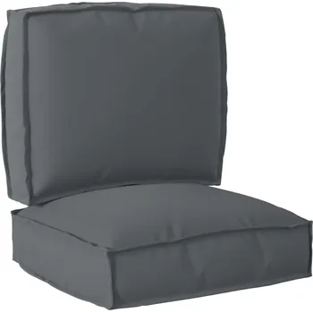 Podsedák vidaXL Sada polštářů na paletu 2 pcs Antracit Oxfordská látka [3329039]