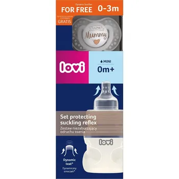 Kojenecká láhev LOVI KOJENECKÁ LÁHEV ANTI-COLIC Lékařská+ 150 Ml + DUDLÍK 0-3m