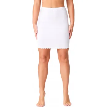 Podprsenka Spodnička pod šaty s krajkou, viskózová sukně BLV50-257 Bílá XL