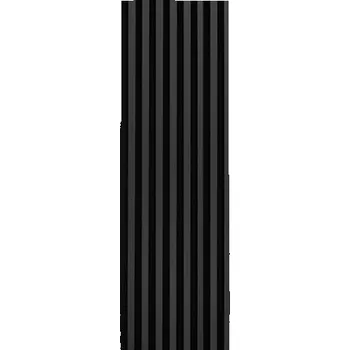 Stavební materiál Dekorační panely černý mat 3D lamely na filcovém podkladu