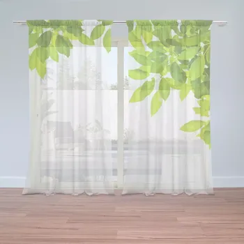 Záclona Sablio Záclony Listy: 2ks 150x250cm