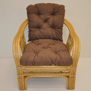 Podsedák Polstr na křeslo RIO DE JANEIRO látka hnědý melír