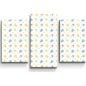 Obraz Sablio Obraz - 3-dílný Dudlíky a body - 75x50 cm