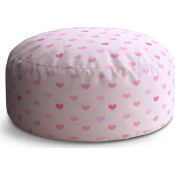 Taburet Sablio Taburet Circle Růžové srdce: 38x48 cm