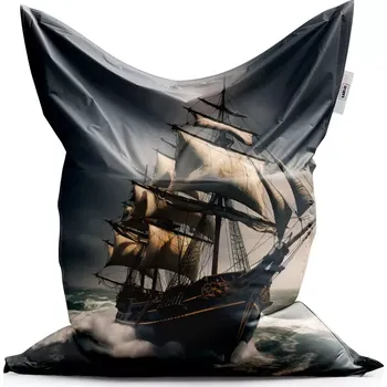 Sedací pytel Sablio Sedací vak Plachetnice v rozbouřených vodách - 150x100 cm