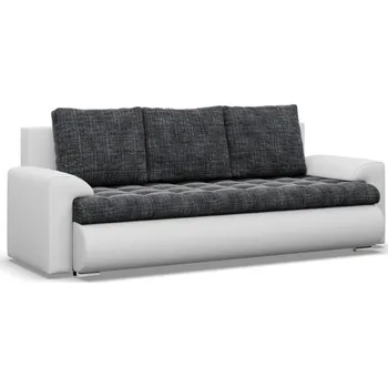 Sedací souprava Třímístná rozkládací sedačka FORESTA popelová / bílá