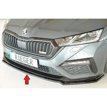 Nárazník Rieger lipa pod přední nárazník pro Škoda Octavia RS NX combi, 07/20-, plast ABS lakovaný do černé lesklé barvy