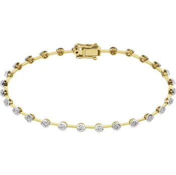 Náramek Zlatý náramek s brilianty - 18 cm - 1,02 ct - ryzost 585 - 211.271