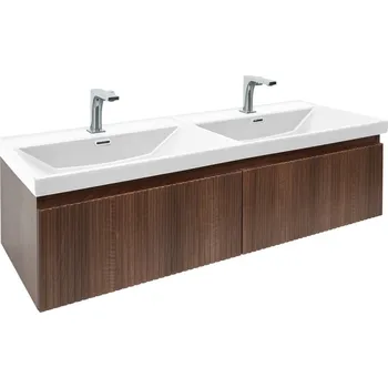 Koupelnový nábytek SAT Koupelnová skříňka s umyvadlem SAT Evolution 118x30x44,8 cm ořech Aida mat SATEVO120NAU5BA SATEVO120NAU5BA