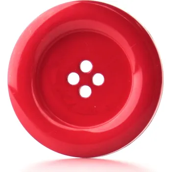 Knoflík Pro Háčkování Knoflík kulatý plast 30 mm červený