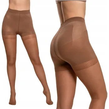 Dámské punčochy Punčocháče hladké Moraj punčocháče modelující push-up efekt 20den béžová Béžová velikost 5